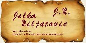 Jelka Miljatović vizit kartica